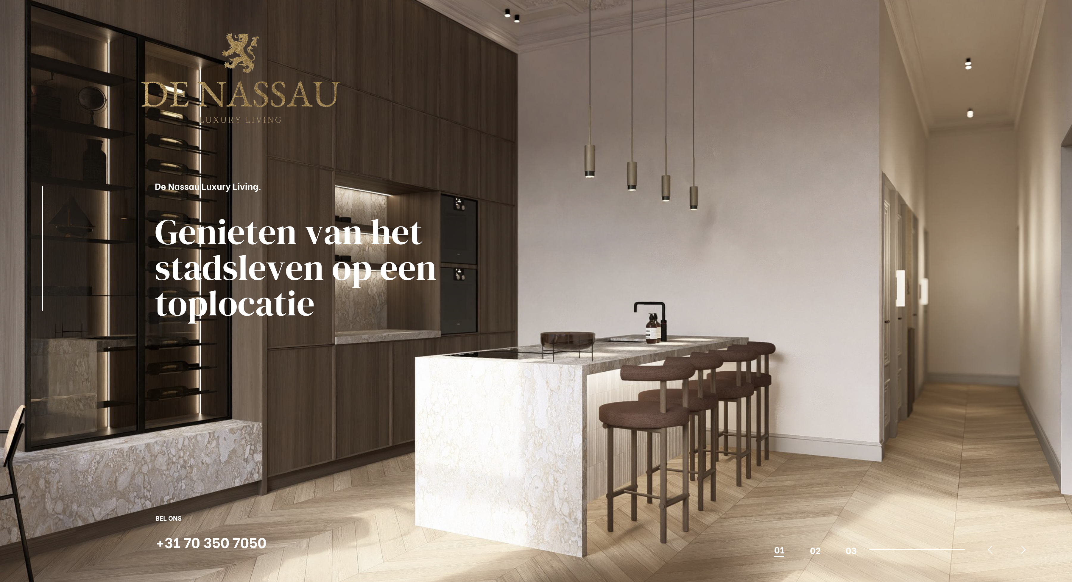 De Nassau - Luxe woningen Jan van Nassaustraat WordPress website